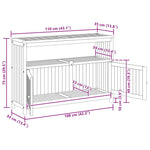 Functional Garden Console Table 110x35x75 cm Living Space Upgrade Boho