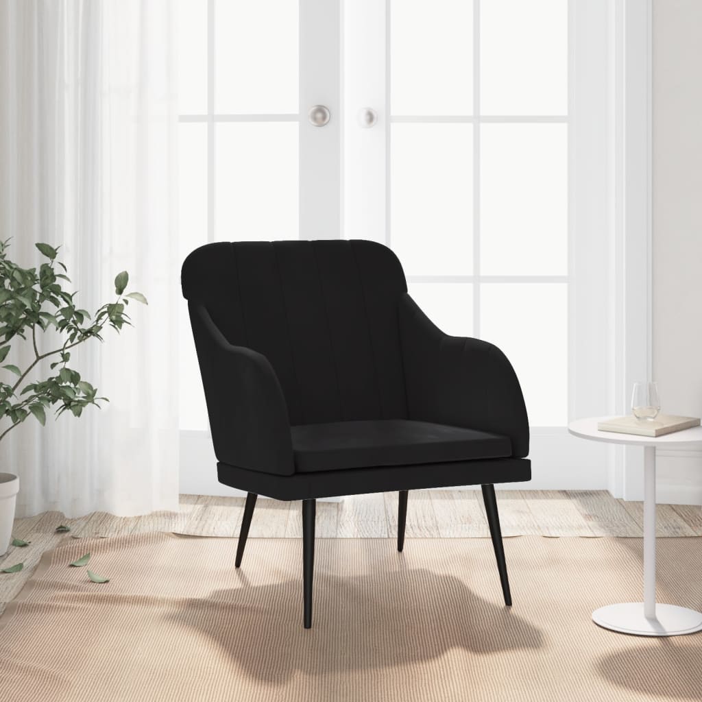 Armchair Black Velvet