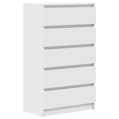 5 Drawer Cabinet White Engineered Wood | HomeAndLiving