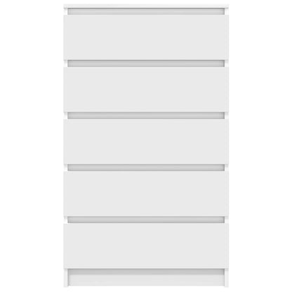 5 Drawer Cabinet White Engineered Wood | HomeAndLiving
