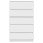 5 Drawer Cabinet White Engineered Wood | HomeAndLiving