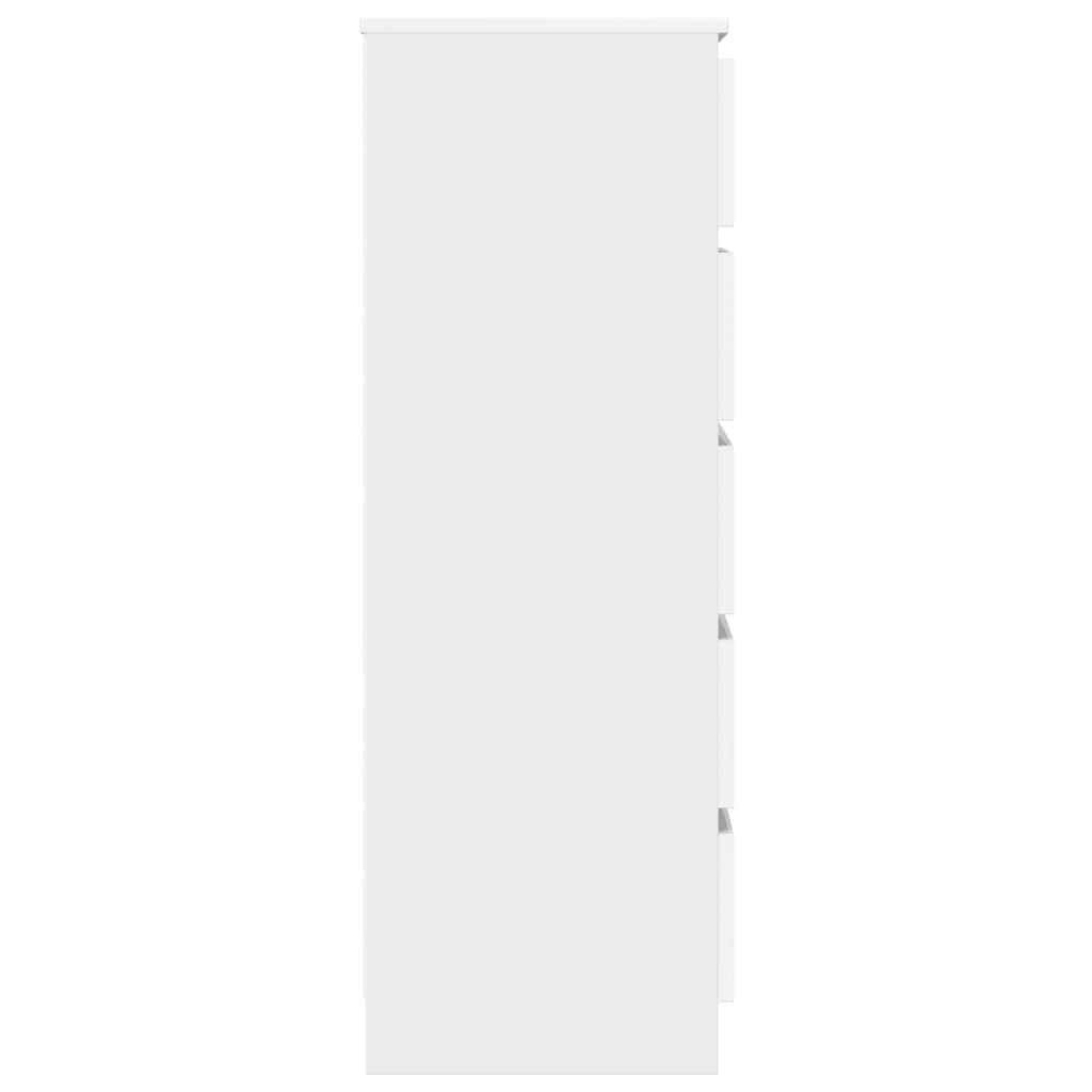 5 Drawer Cabinet White Engineered Wood | HomeAndLiving