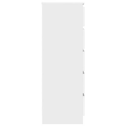 5 Drawer Cabinet White Engineered Wood | HomeAndLiving