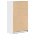 5 Drawer Cabinet White Engineered Wood | HomeAndLiving