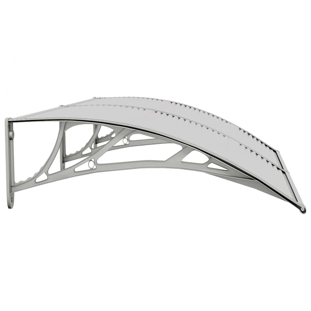 Durable Door Canopy Grey and Transparent Polycarbonate