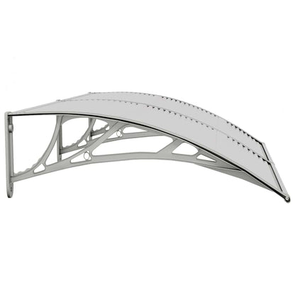 Durable Door Canopy Grey and Transparent Polycarbonate