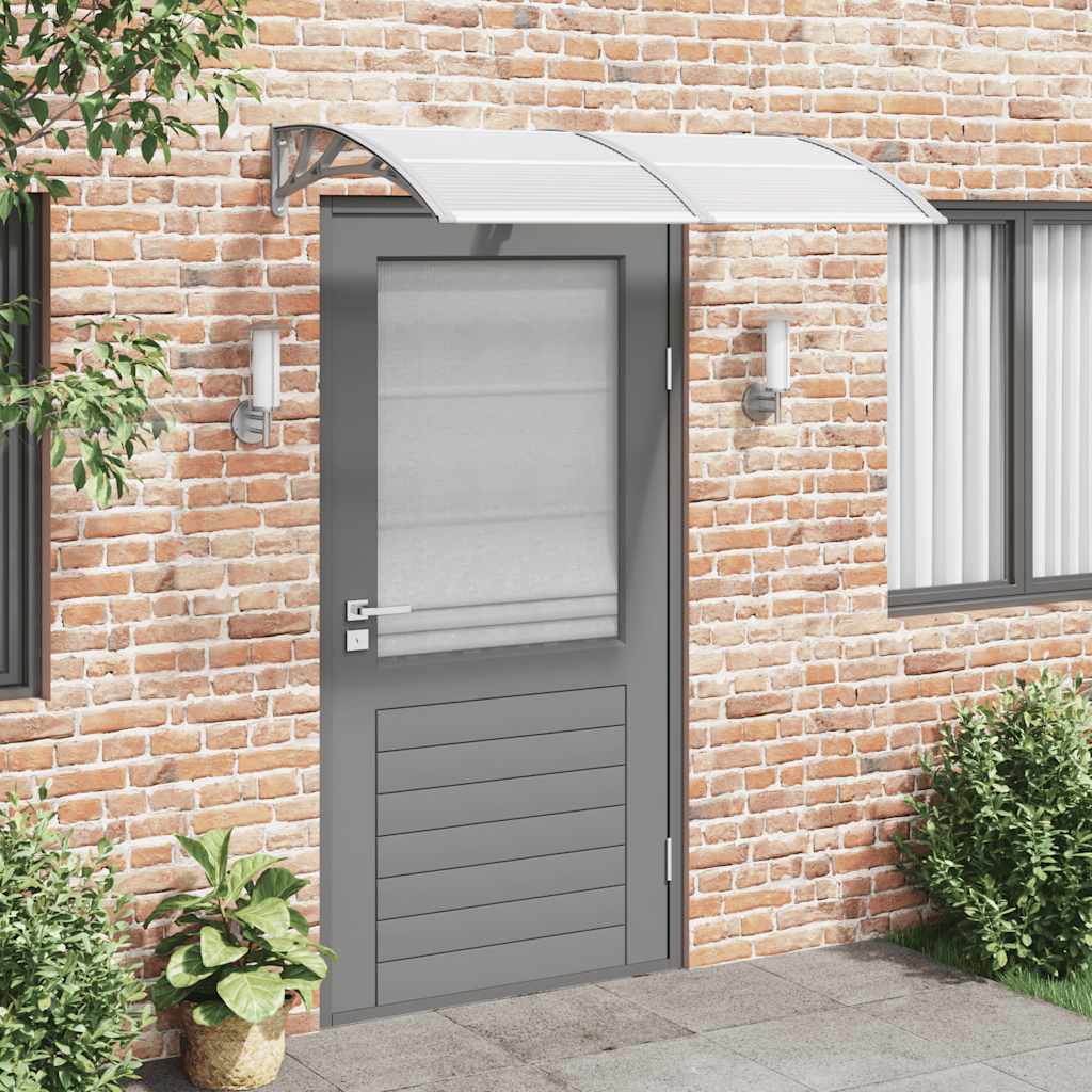 Stylish Door Canopy Grey Polycarbonate