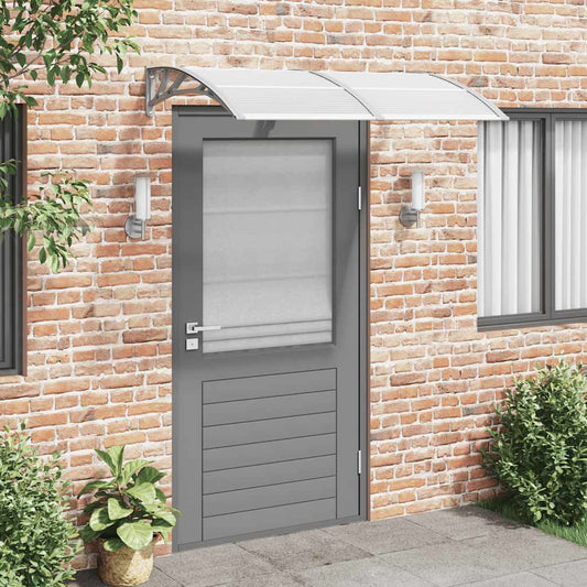 Stylish Door Canopy Grey Polycarbonate