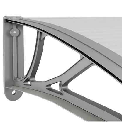 Stylish Door Canopy  Black and Transparent Polycarbonate