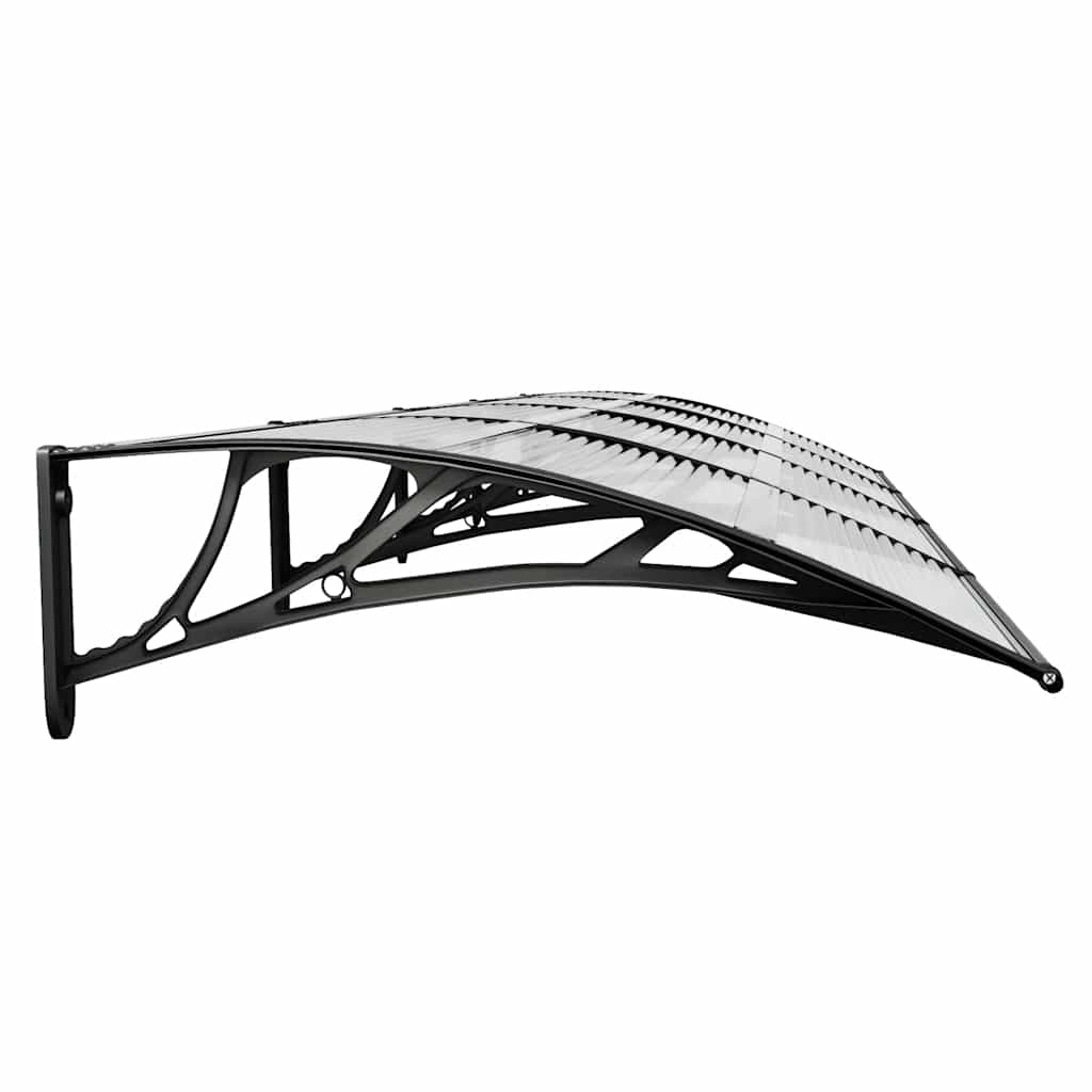 Heavy-duty Door Canopy Black Polycarbonate
