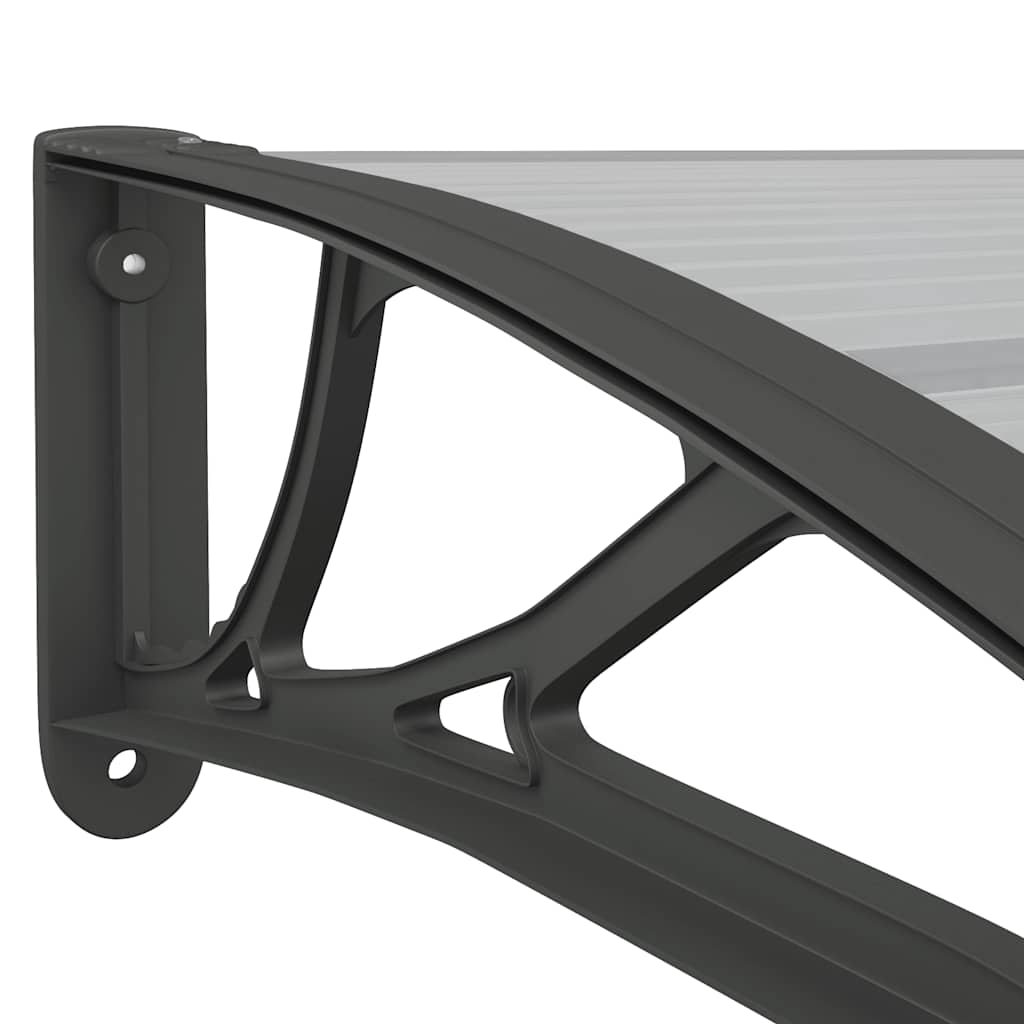 Heavy-duty Door Canopy Black Polycarbonate