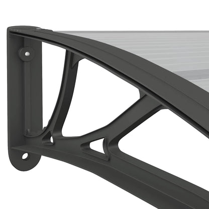 Heavy-duty Door Canopy Black Polycarbonate