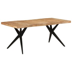 Obsidian Elegance: Acacia Wood Dining Table in Black Beauty