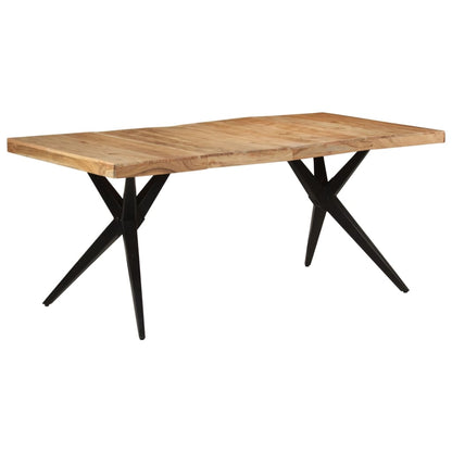 Obsidian Elegance: Acacia Wood Dining Table in Black Beauty