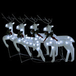 Christmas Reindeers 4 pcs White 80 LEDs