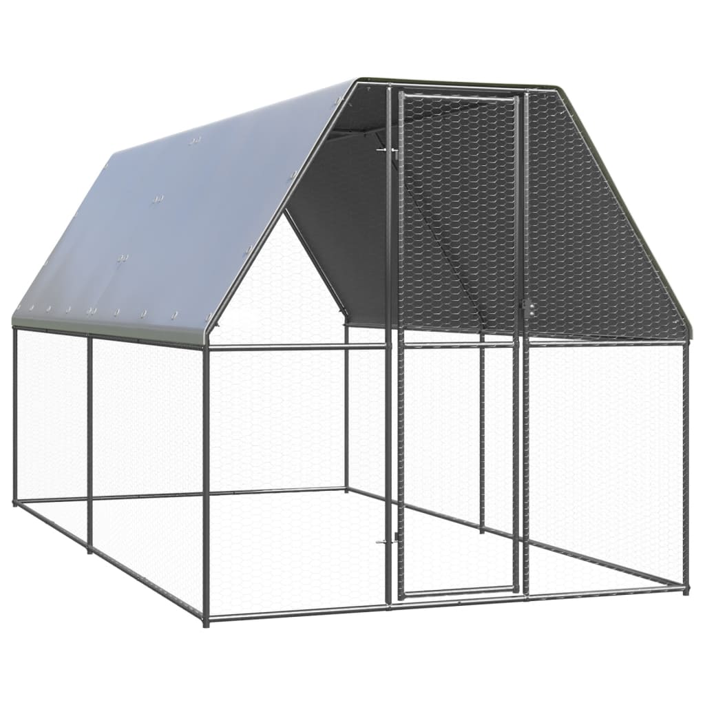 Galvanised Steel Chicken Cage 2x4x2m Outdoor | HomeAndLiving