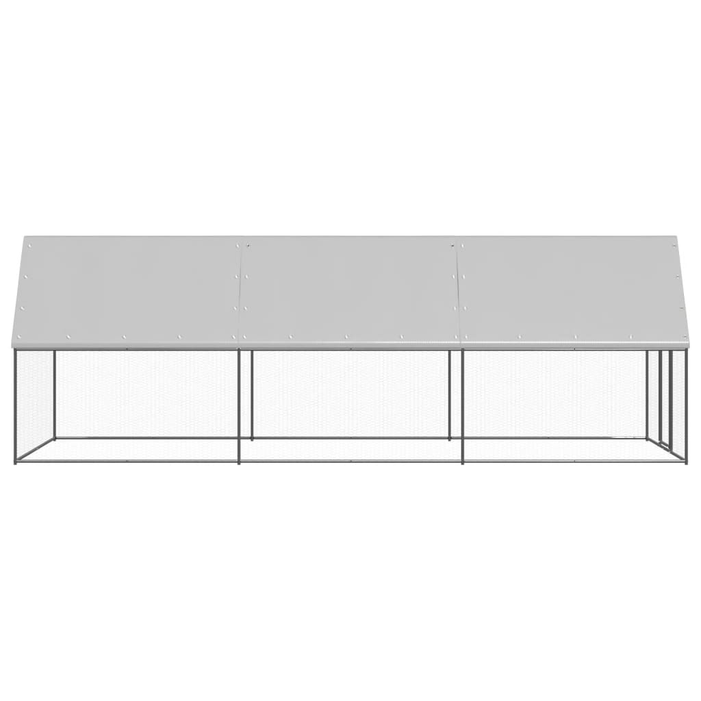 Chicken Run Enclosure 2x6x2m Galvanised Steel | HomeAndLiving