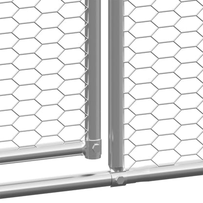Chicken Run Enclosure 2x6x2m Galvanised Steel | HomeAndLiving