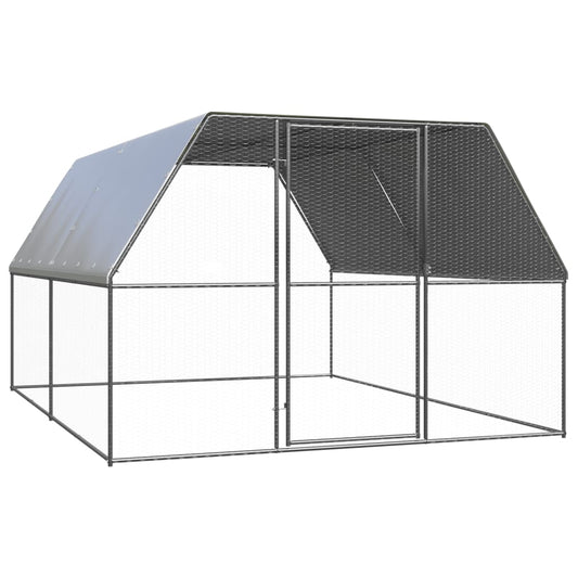 Large Chicken Coop Run 3x4x2m Galvanised Steel | HomeAndLiving