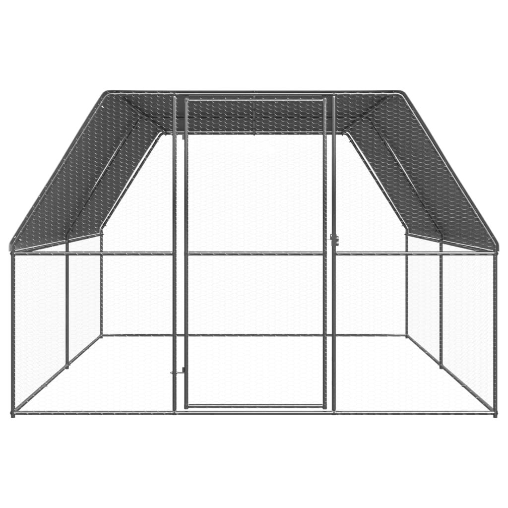 Large Chicken Coop Run 3x4x2m Galvanised Steel | HomeAndLiving