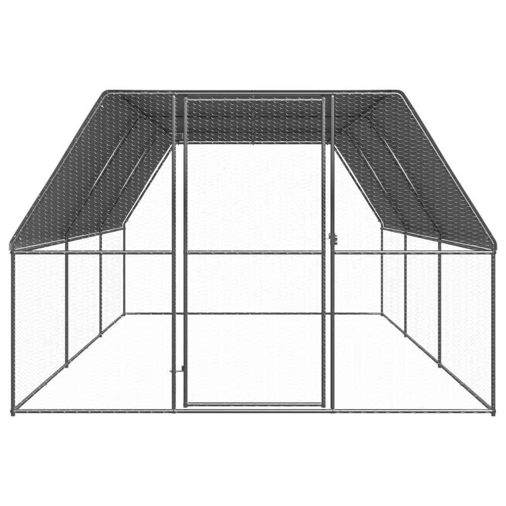 Large Chicken Run 3x6x2m Galvanised Steel | HomeAndLiving