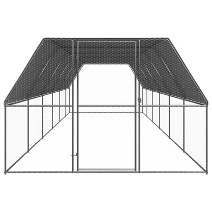 Large Chicken Cage Galvanised Steel 3x12x2m | HomeAndLiving