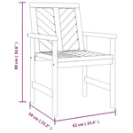 Durable Garden Dining Chairs 2 pcs Patio Setup Garden Leisure