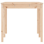 Timber Haven: Solid Pine Wood Garden Table for Natural Outdoor Charm