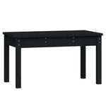 Pine Noir: Black Solid Wood Garden Bench