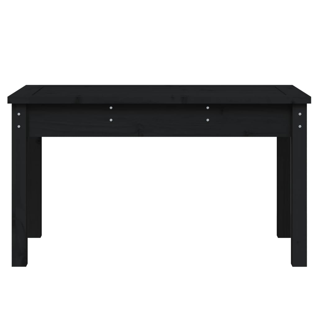 Pine Noir: Black Solid Wood Garden Bench