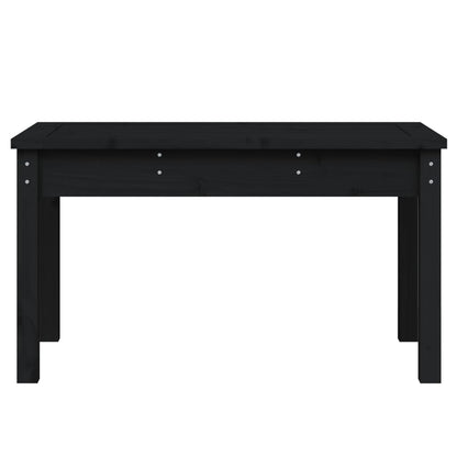 Pine Noir: Black Solid Wood Garden Bench