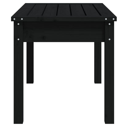 Pine Noir: Black Solid Wood Garden Bench