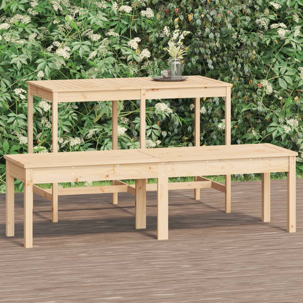  Pine Serenity: 2-Seater Solid Wood Garden Bench