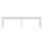 Pine Purity Duo: White Solid Wood 2-Seater Garden Bench