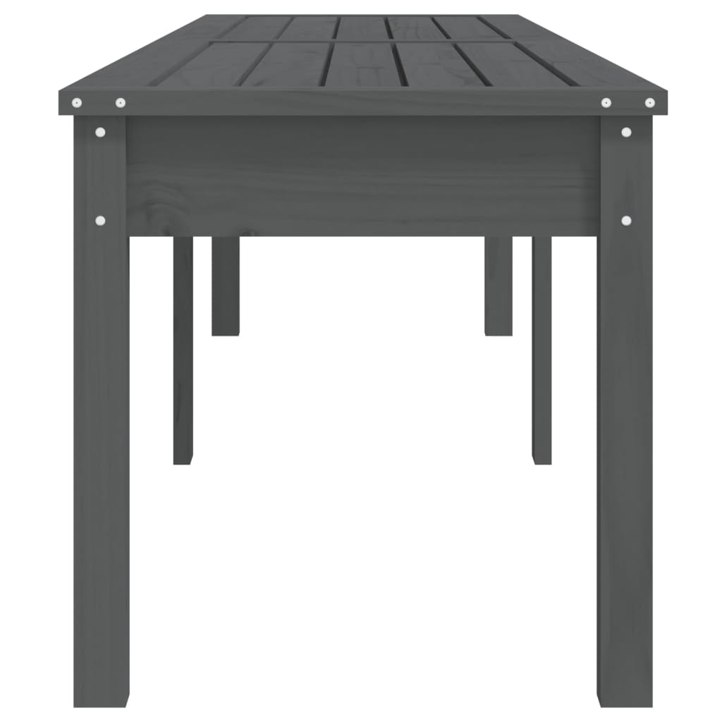 Pine Essence Duo: Grey Solid Wood 2-Seater Garden Bench