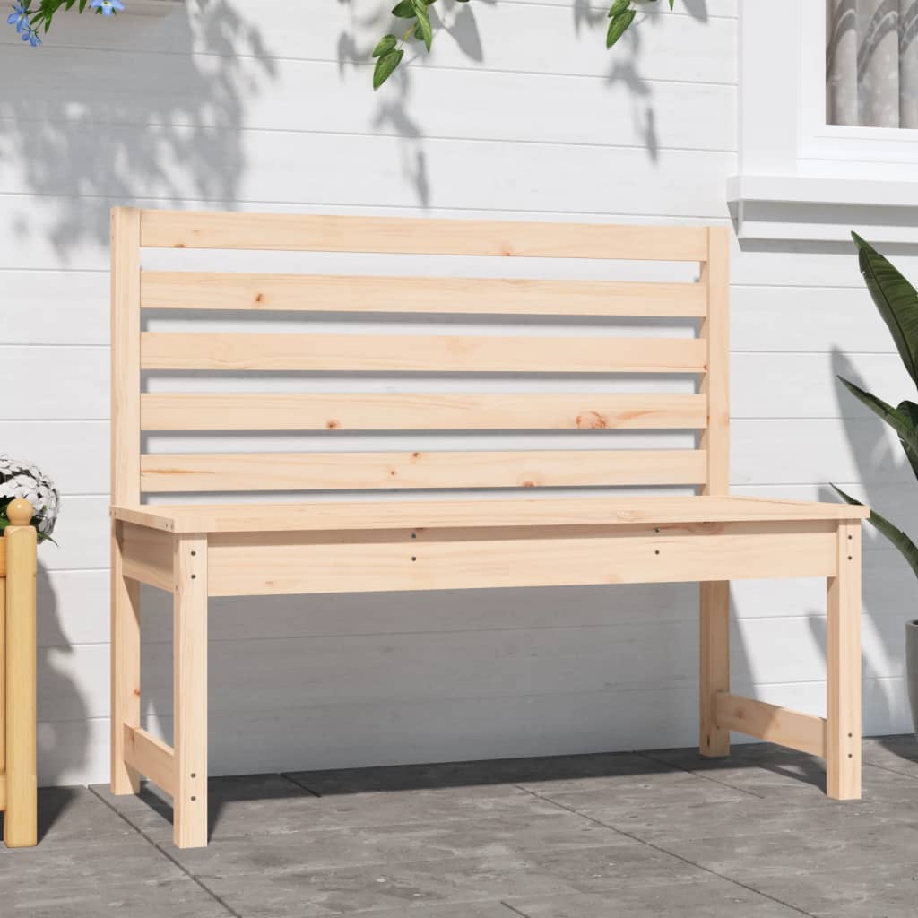 Pine Serene: Classic Solid Wood Garden Bench