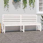 Pine Lumina: Crisp White Solid Wood Garden Bench