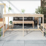 Pine's Whispers: Solid Wood Garden Table Echoing Nature's Beauty