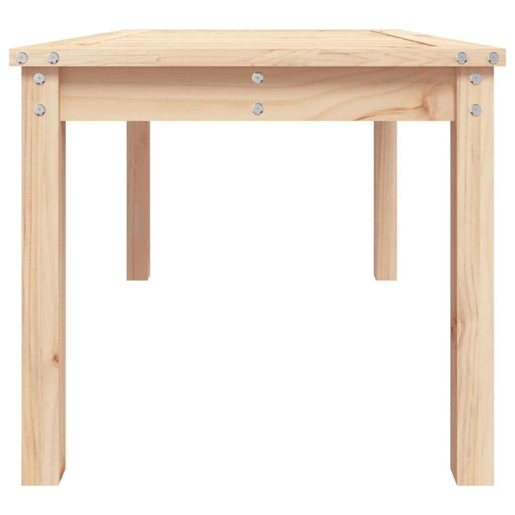 Pine Majesty Unveiled: Solid Wood Garden Table Embracing Natural Beauty