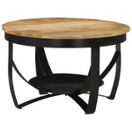 Rustic Fusion: Mango Wood and Iron Coffee Table