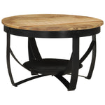 Rustic Fusion: Mango Wood and Iron Coffee Table