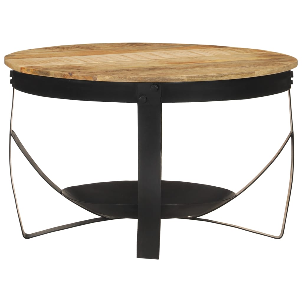Rustic Fusion: Mango Wood and Iron Coffee Table