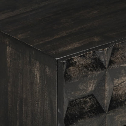 Mango Wood Black Bedside Cabinet: Compact and Stylish Storage Solution