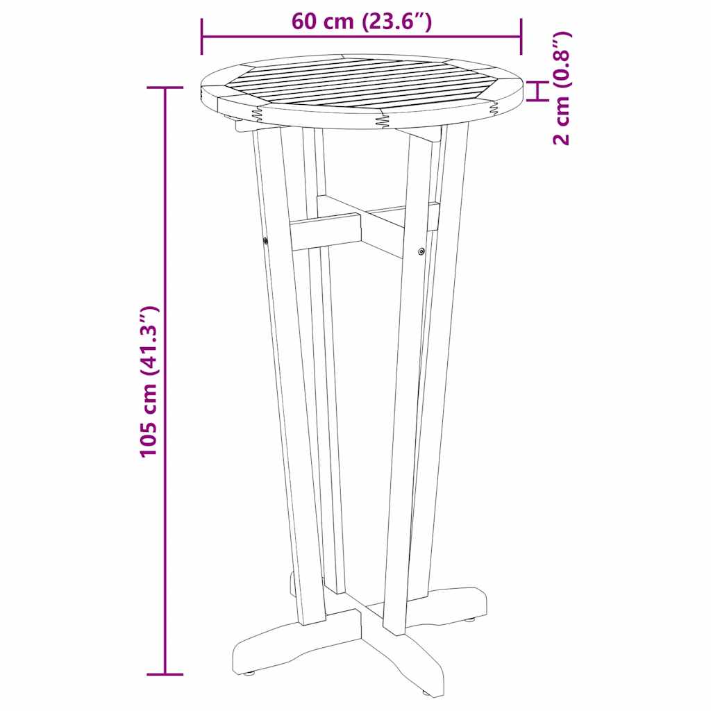 Acacia Wood Bar Table 60x105cm Outdoor | HomeAndLiving