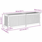 Space Saving Garden Storage Box with Wheels Patio Setup Garden Leisure