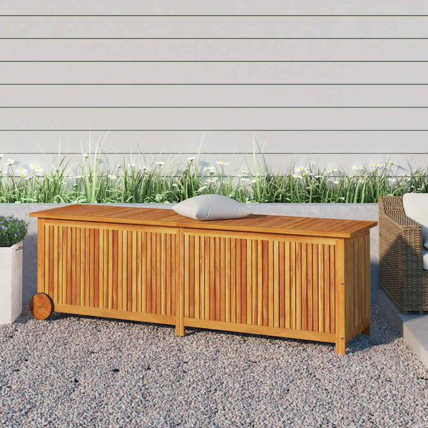  Space Saving Garden Storage Box with Wheels Patio Setup Garden Leisure