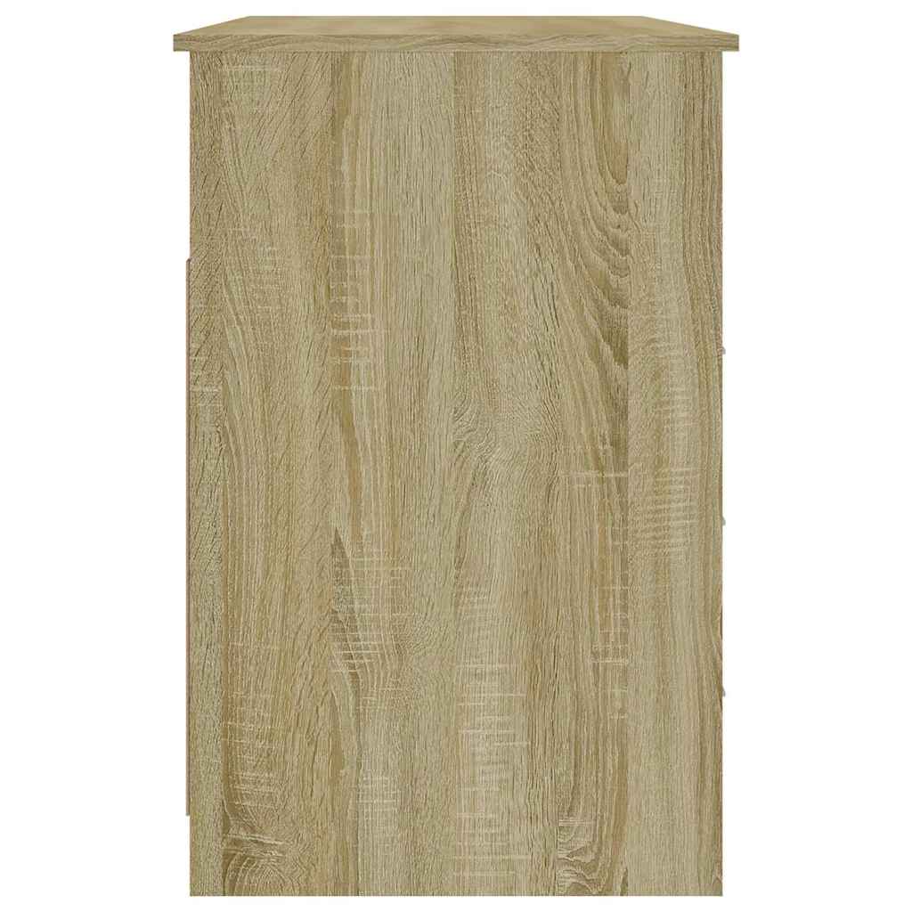 Study Desk 3 Drawers Sonoma Oak 102cm | HomeAndLiving