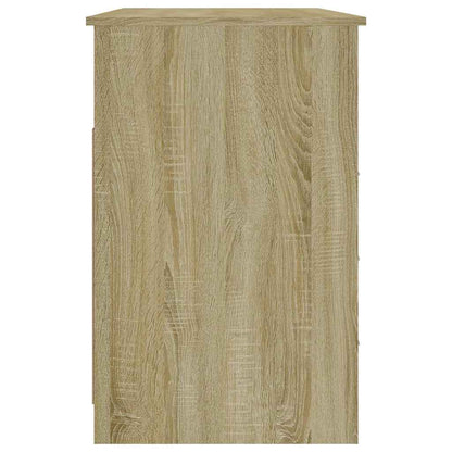 Study Desk 3 Drawers Sonoma Oak 102cm | HomeAndLiving
