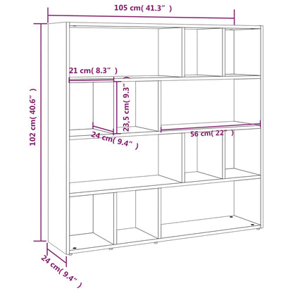 Bookcase Room Divider White 105x102cm | HomeAndLiving