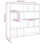 Bookcase Room Divider White 105x102cm | HomeAndLiving